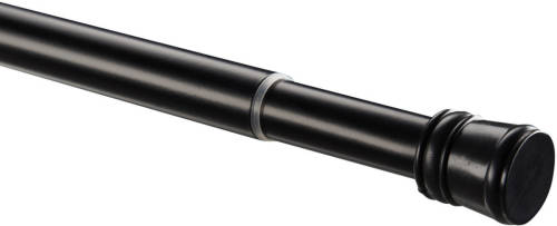 Acaza Douche Gordijnstang, uitschuifbare Stang van 70 tot 130 cm, zwart