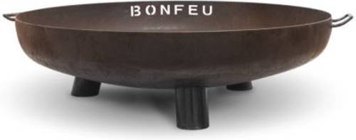 Bonfeu BonBowl Plus CortenStaal Ø100 cm - L 100 x B 100 x H 23,5 cm - Staal - (Roest)bruin
