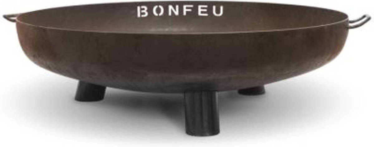 Bonfeu BonBowl Plus CortenStaal Ø60 cm - L 60 x B 60 x H 23,5 cm - Staal - (Roest)bruin