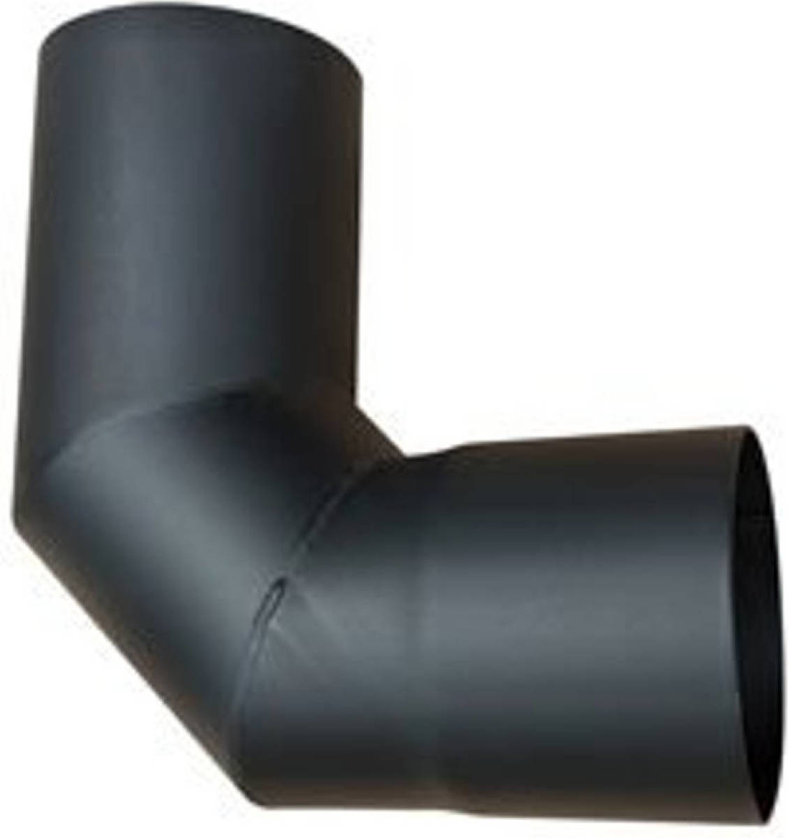 Bonfeu Bocht 90° Zwart - L 10 x B x 19 x H 20 cm (Ø10 cm) - Staal - Zwart