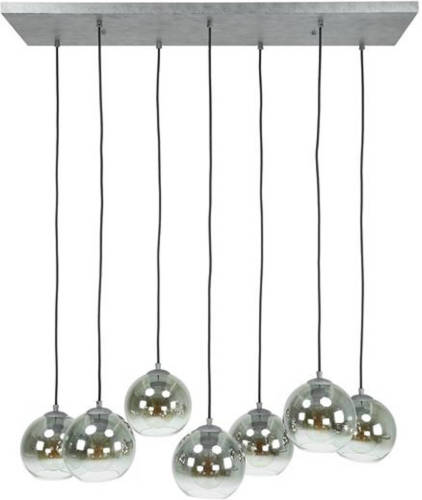 Dimehouse Industriële hanglamp Juliette 7-lichts smokey glass