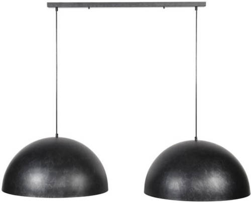 Dimehouse Industriële hanglamp Dacia 2-lichts antraciet rond