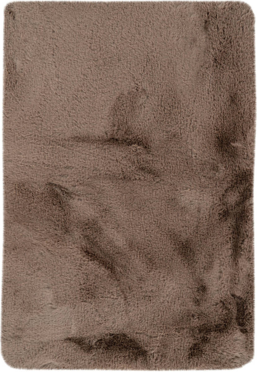 Kayoom  - Hoogpolig Badkamer Tapijt - Wasbaar - DonkerBeige - 50 x 90cm - Antislip - Douchemat - Badmat - WC mat