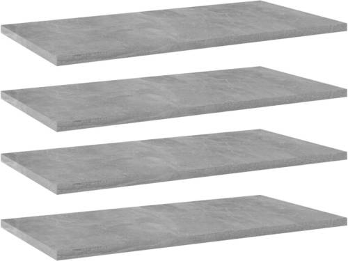 VidaXL Wandschappen 4 st 60x30x1,5 cm spaanplaat betongrijs