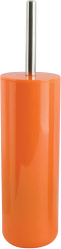 Spirella MSV Porto Toilet/wc-borstel in houder - kunststof - oranje - 38 cm - Toiletborstels