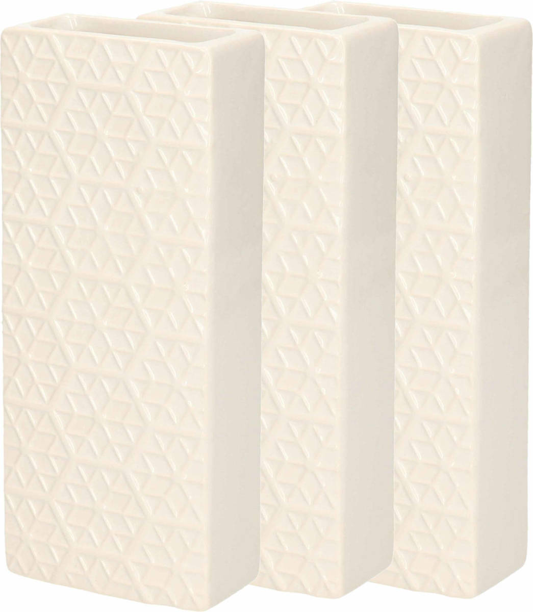Gerimport Waterverdamper - 3x - ivoor wit - keramiek - 400 ml - radiatorbak - Luchtbevochters