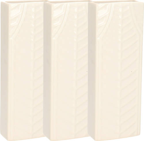 Gerimport Waterverdamper - 3x - creme wit - keramiek - 400 ml - radiatorbak - Luchtbevochters
