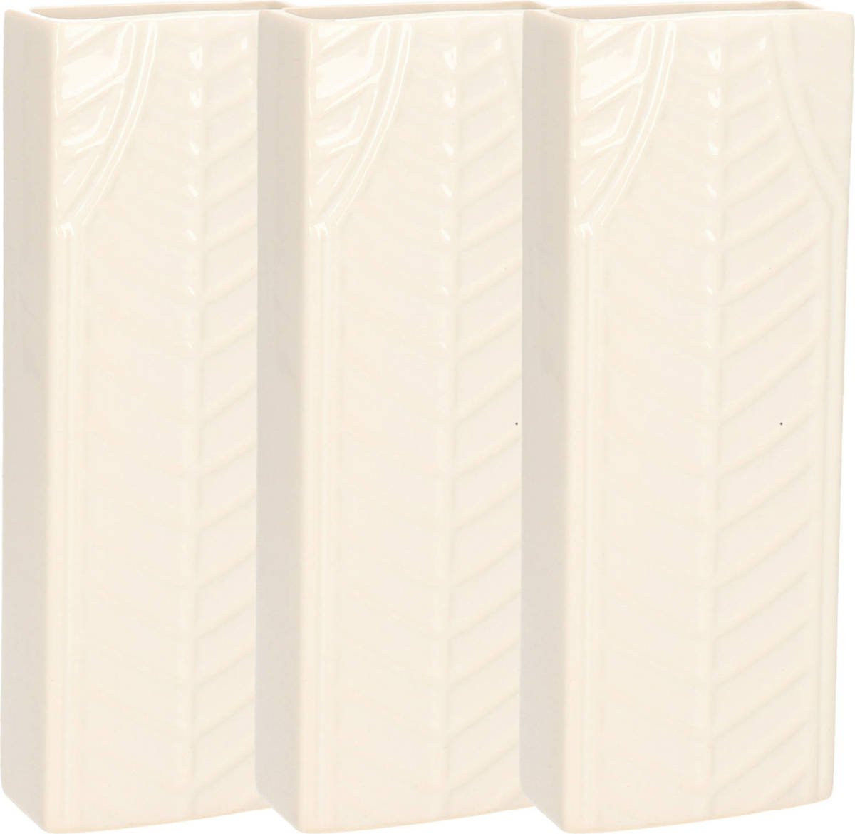 Gerimport Waterverdamper - 3x - creme wit - keramiek - 400 ml - radiatorbak - Luchtbevochters