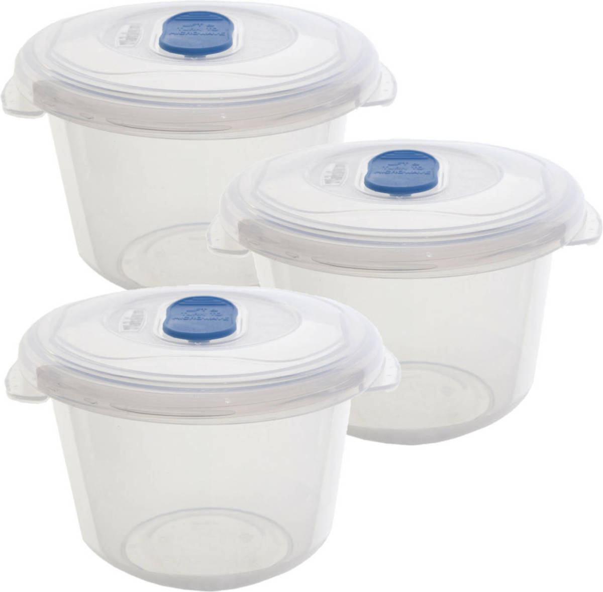 Whitefurze Vershoudbakje - 3x - magnetron/vriezer - kunststof - 500 ml - Vershoudbakjes
