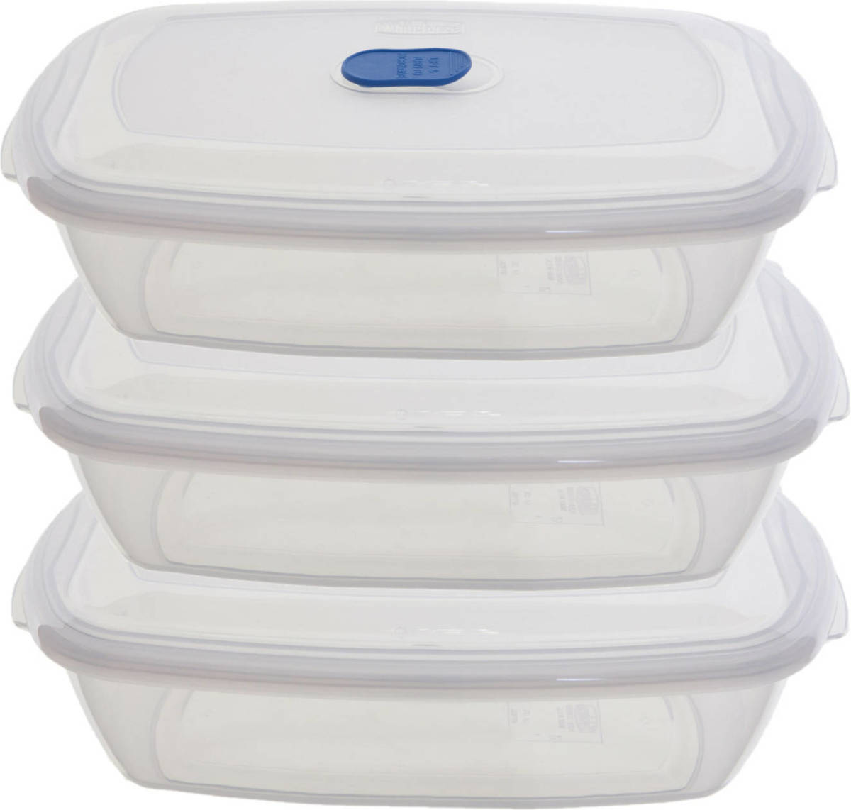 Whitefurze Vershoudbakje - 3x - magnetron/vriezer - kunststof - 400 ML - Vershoudbakjes