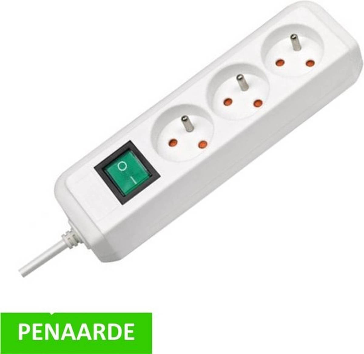 Brennenstuhl Eco-Line stekkerdoos met schakelaar 3-voudig wit 1,5m H05VV-F 3G1,5 *FR/BE* PENAARDE