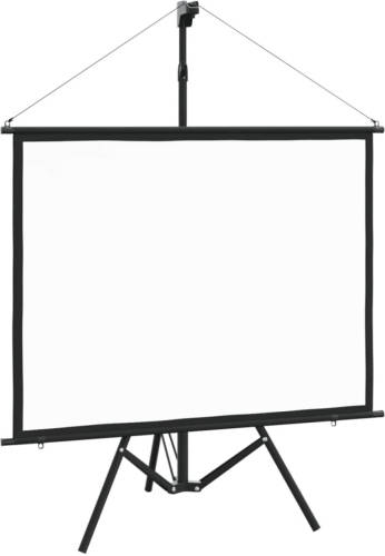The Living Store Projectiescherm s Display - 105 x 86 cm - Mat Wit - Draagbaar - Hoogte Verstelbaar
