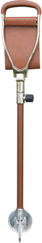 Classic Canes Wandelstok met zitje - Bruin - Leer - Extra brede zitting - Zithoogte 60 - 86 cm - Loop hoogte 78 - 104 cm