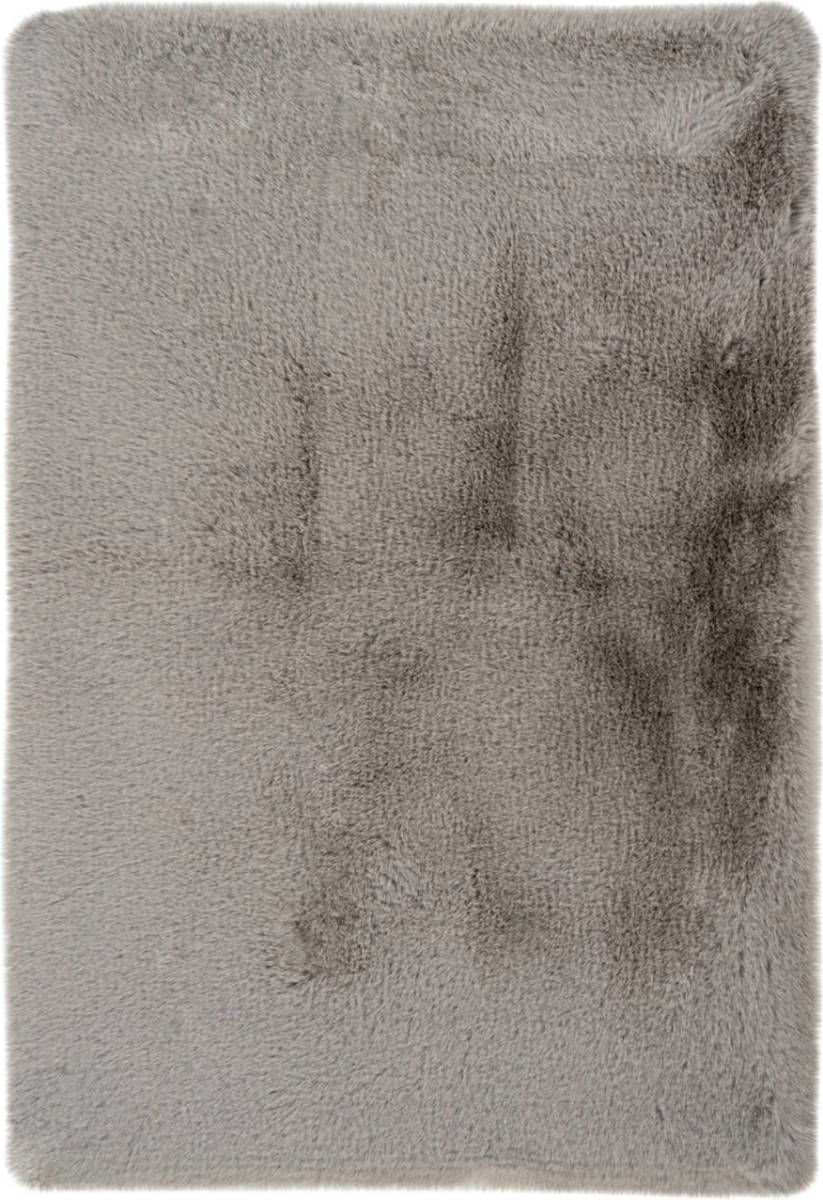 Kayoom  - Hoogpolig Badkamer Tapijt - Wasbaar - Lichtgrijs - 50 x 90cm - Antislip - Douchemat - Badmat - WC mat