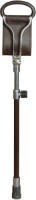 Classic Canes Wandelstok met zitje - Promenade - Donkerbruin - Leer - Zithoogte 50 - 75 cm - Loop hoogte 66 - 91 cm