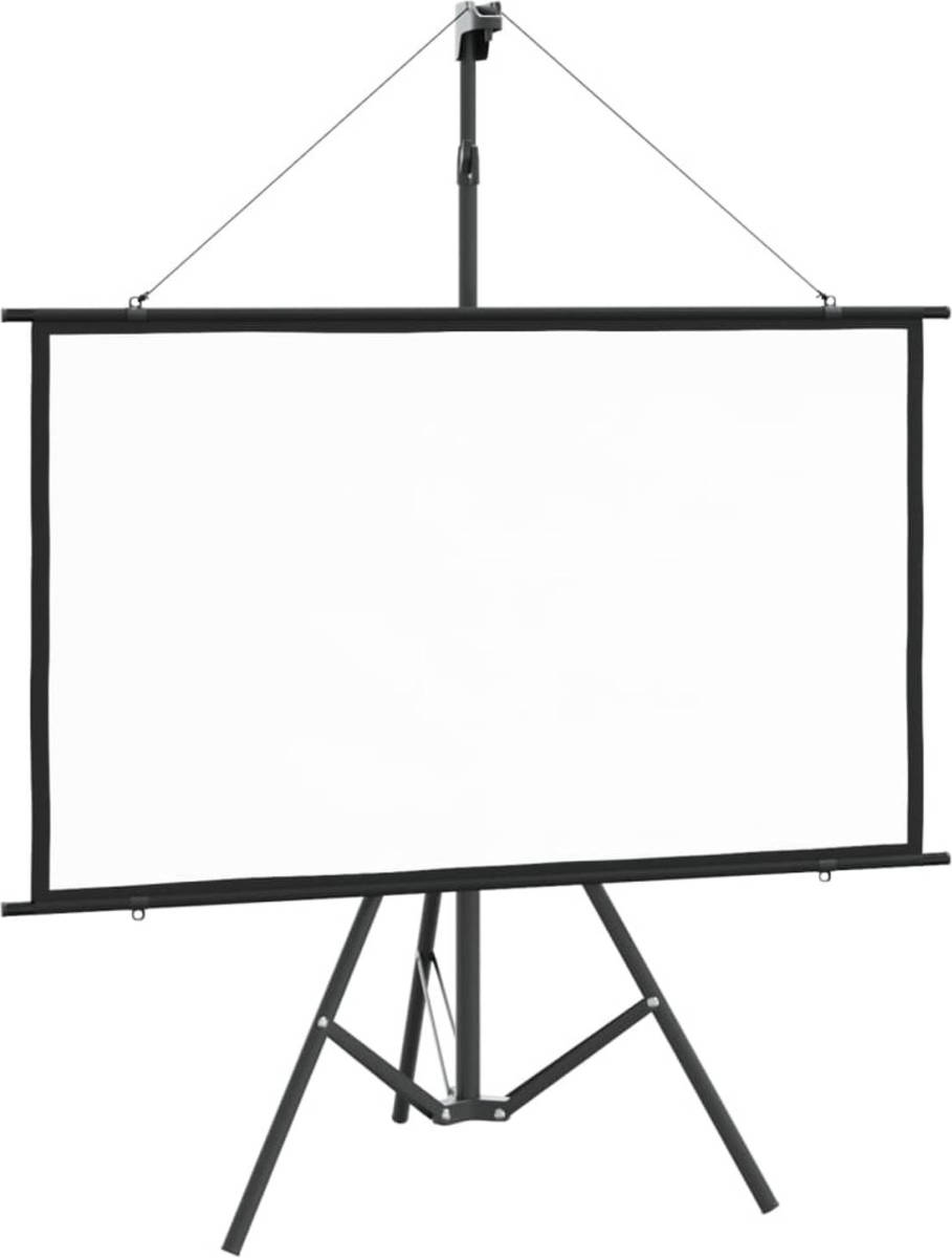 The Living Store Projectiescherm Statief - 115 x 72 cm - Matwit - 50"" - 16-9 - Hoogte verstelbaar
