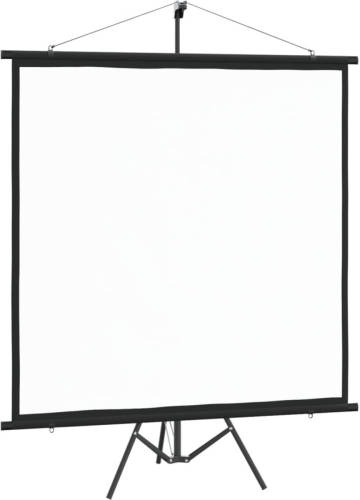 The Living Store Projectiescherm - In hoogte verstelbaar statief - 150x155 cm - Matwit