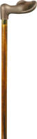 Classic Canes Houten wandelstok - Bruin - Hardhout - Rechtshandig - Soft-touch Ergonomisch handvat - Lengte 92 cm