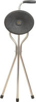 Classic Canes Wandelstok met zitje - Trio Maxi - Zwart - Driepoot - Zithoogte 57,5 cm - Loophoogte 84 cm