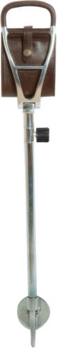 Classic Canes Wandelstok met zitje - Polo - Bruin - Leer - Verstelbaar - Zithoogte 56 - 81 cm - Loop hoogte 74 - 99 cm