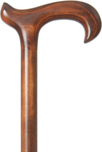 Classic Canes Houten wandelstok - Jumbo - Bruin - Beukenhout - XL wandelstok - Derby Handvat - Lengte 113 cm