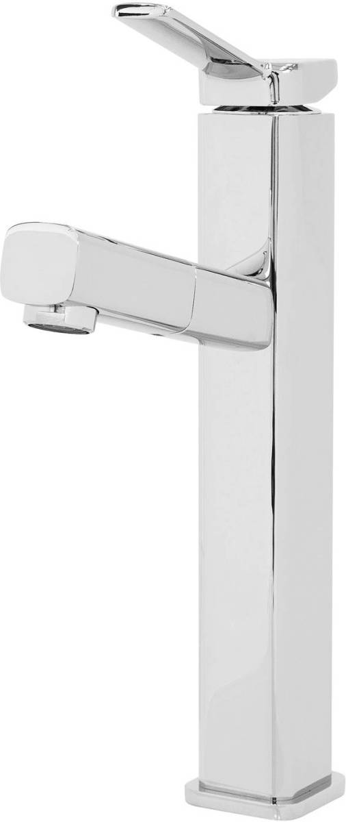 Wastafelkraan voor badkamer 160x50x300 mm messing chroom incl. uittrekbare douche van LuxeBath