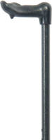 Classic Canes Verstelbare wandelstok - Zwart - Linkshandig - Ergonomisch handvat - Roestvrijstaal - Lengte 82 - 105 cm