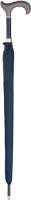 Classic Canes Wandelstok paraplu - Zwart - Derby handvat - Met soft-touch coating - Verstelbaar - Lengte 92 cm