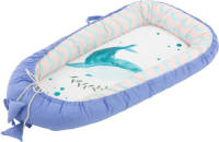 Baby Nest Omkeerbaar overtrek 90x50 cm Donkerblauw Katoen Joyz