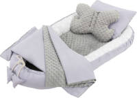 Babynest 5-delig. 90x50 cm olifantenpatroon katoen Joyz