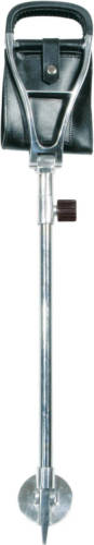 Classic Canes Wandelstok met zitje - Polo - Zwart - Leer - Verstelbaar - Zithoogte 56 - 81 cm - Loop hoogte 74 - 99 cm