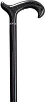 Gastrock Carbon wandelstok - Zwart - Carbon - Lichtgewicht - Derby handvat - Lengte 94 cm