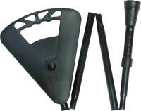 Classic Canes Wandelstok met zitje opvouwbaar - Flipstick - Zwart - Zithoogte 77 - 84 cm - Loop hoogte 87 - 93 cm