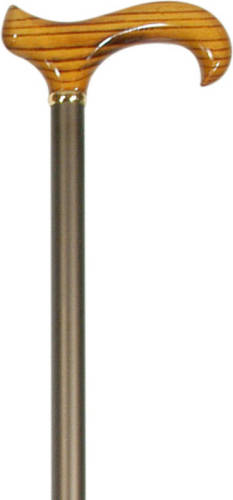 Classic Canes Verstelbare wandelstok - Bruin - Aluminium - XL wandelstok - Essenhout Derby handvat - Lengte 77 - 100 cm