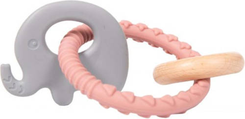 Bo Jungle B- Rattle Rings Olifant Roze