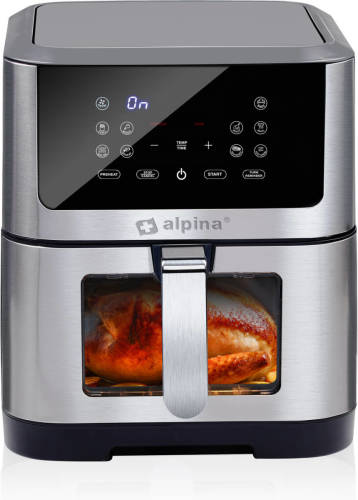 Alpina Airfryer XXL - Hetelucht Friteuse 8L - 80 tot 200°C - 1800W - Digitaal Display