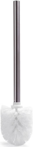 Spirella MSV WC/Toiletborstel los model - witte kunststof borstel - RVS steel - D8 x 32 cm - Toiletborstels
