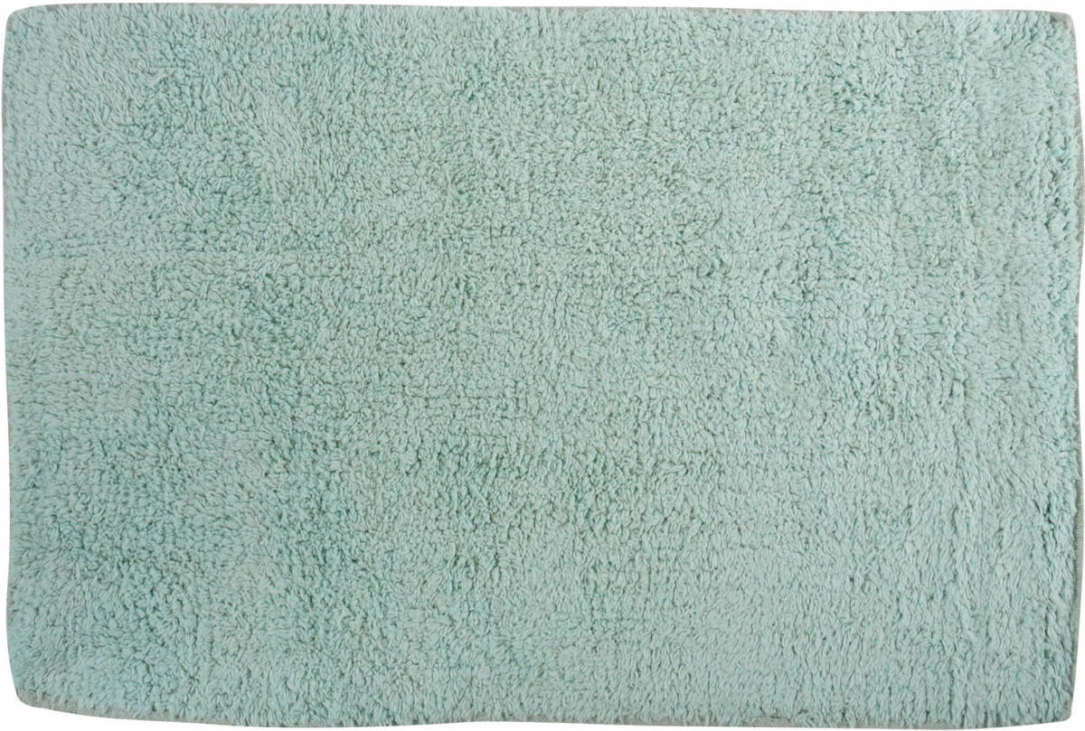 MSV Badkamerkleedje/badmat voor op de vloer - mintgroen - 45 x 70 cm - Badmatjes