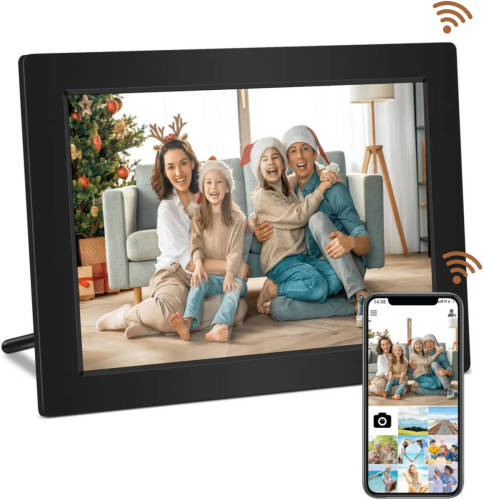 Homezie Digitale fotolijst - Frameo app - 1280*800 scherm - 10 inch Touchscreen scherm - Digitale fotolijst met wifi