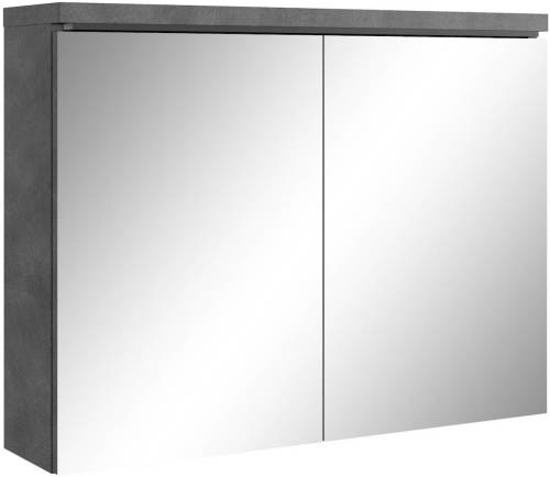 Badplaats Spiegelkast Paso LED 80 x 20 x 60 cm - donker grijs
