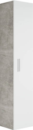 Badplaats Badkamerkast Pluto 30 x 30 x 150 cm - beton grijs met wit