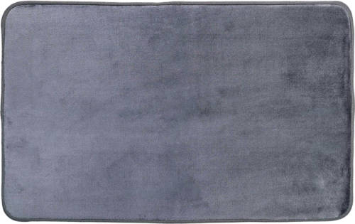 Loti Living Badmat Antislip - Douchemat - Badmat Badkamer - Vloermat - Flanel badmat - Memory foam - Grijs - 50x80 cm
