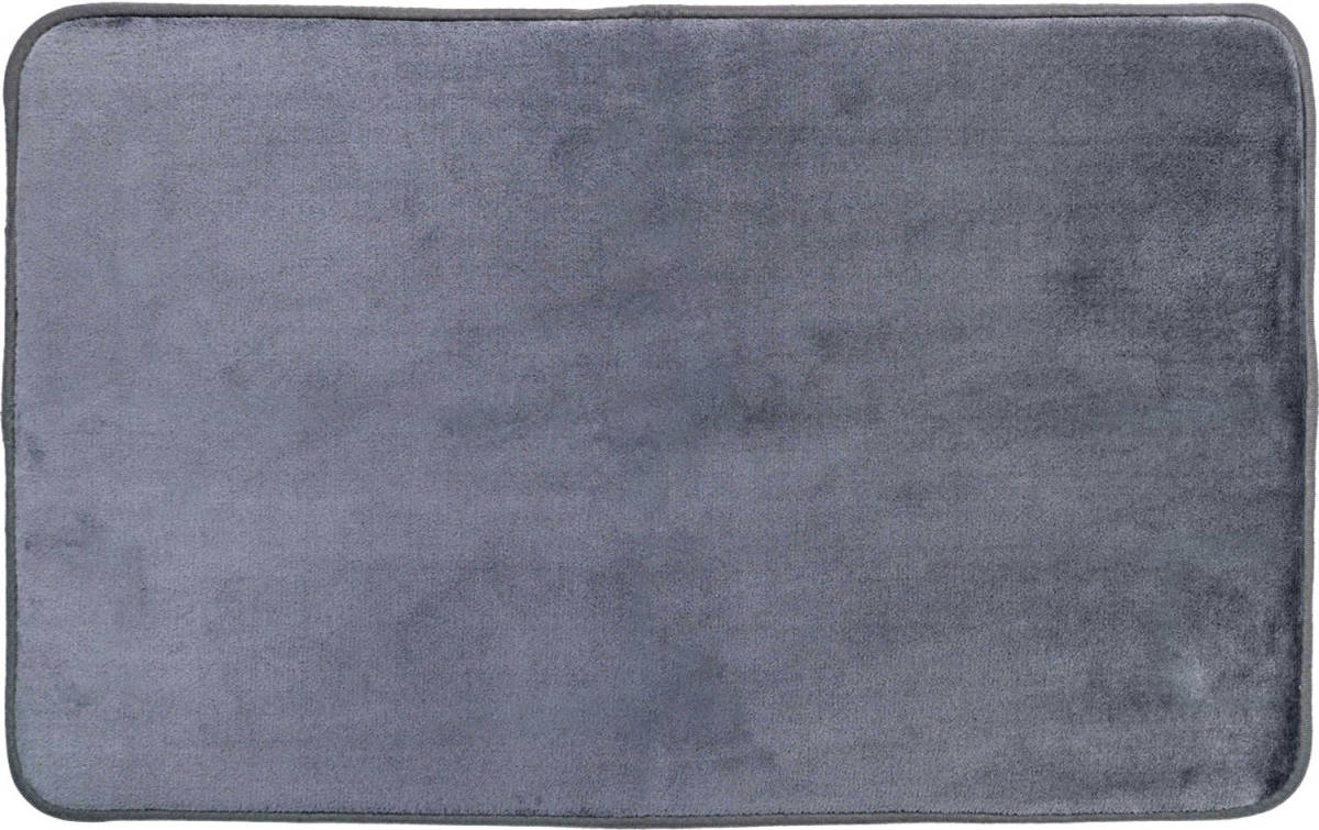 Loti Living Badmat Antislip - Douchemat - Badmat Badkamer - Vloermat - Flanel badmat - Memory foam - Grijs - 50x80 cm