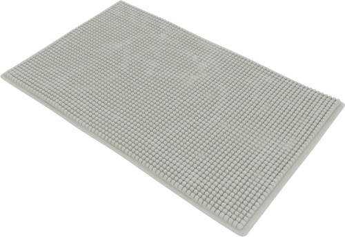 Loti Living Badmat Antislip - Douchemat - Badmat Badkamer - Vloermat - Chenille badmat - Grijs - 50x80 cm
