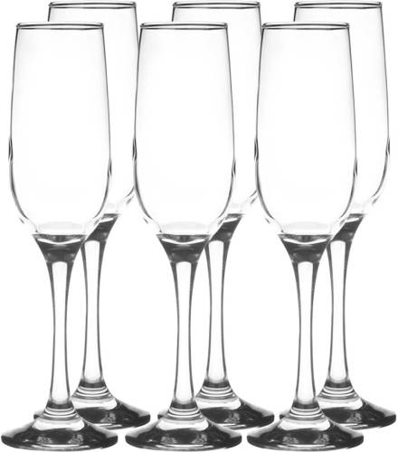 GlassMark Glasmark Champagneglazen - 12x - Rocroi - 200 ml - glas - flutes - Champagneglazen