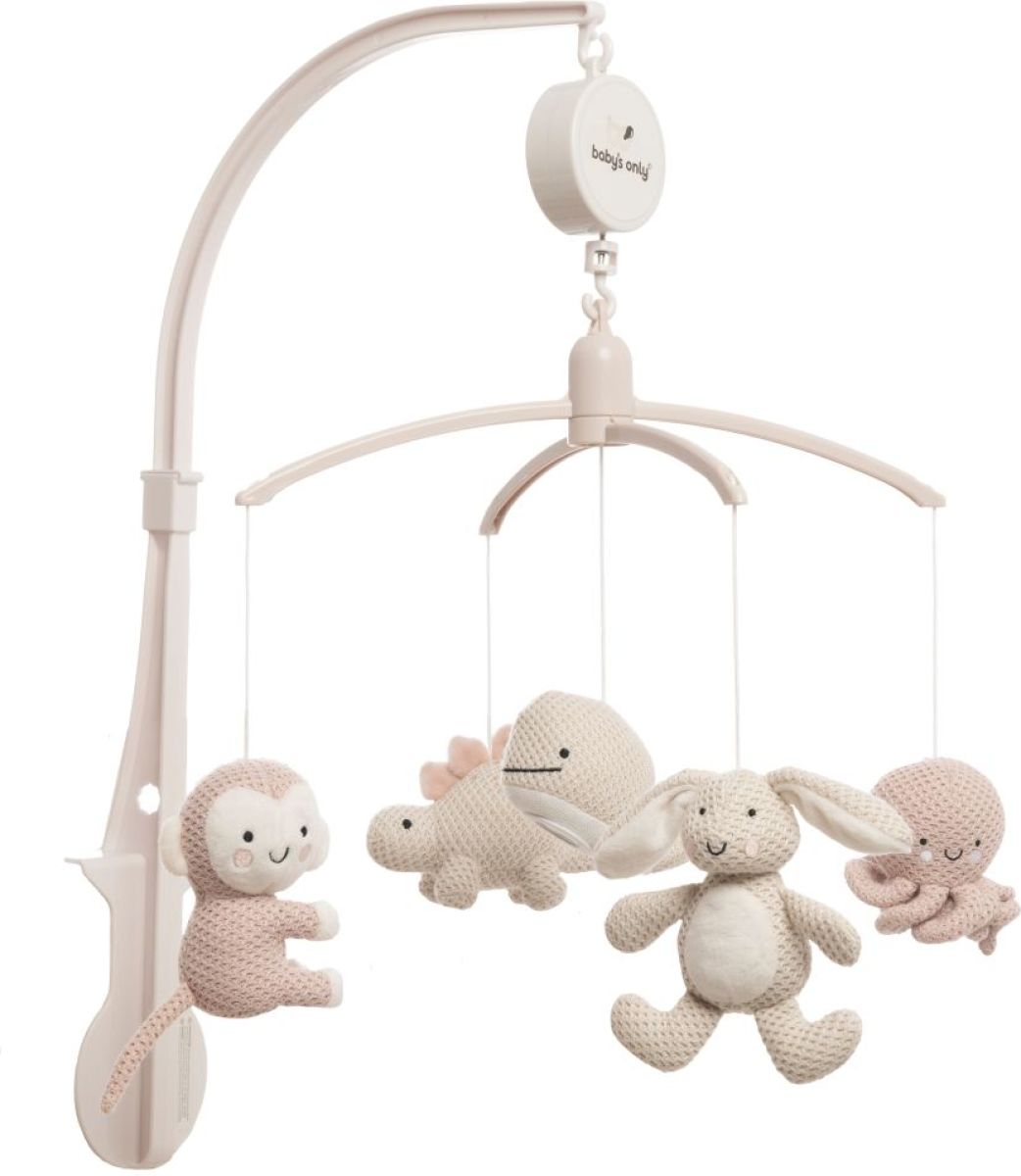 Baby's Only Muziekmobiel - Animals/Old Pink Warm Linen