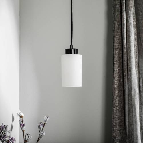 BRITOP Hanglamp Vitrio, 1-lamp, zwart/wit