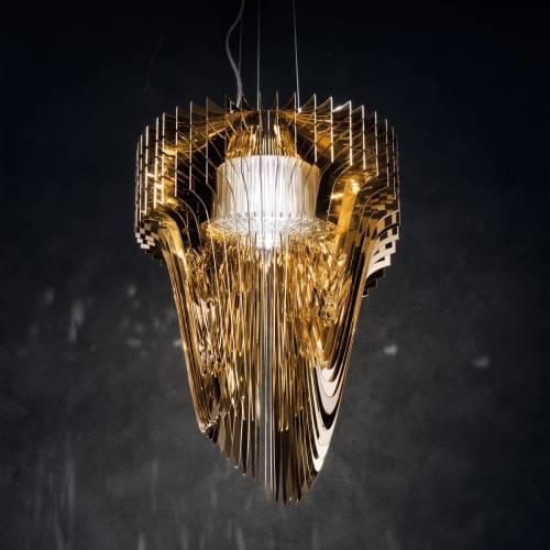 Slamp Aria S hanglamp, goud, Ø 50 cm