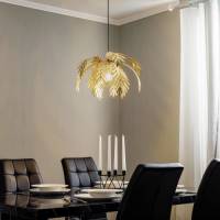 ONLI Hanglamp Dubai, palmdecor, Ø 50cm, goud
