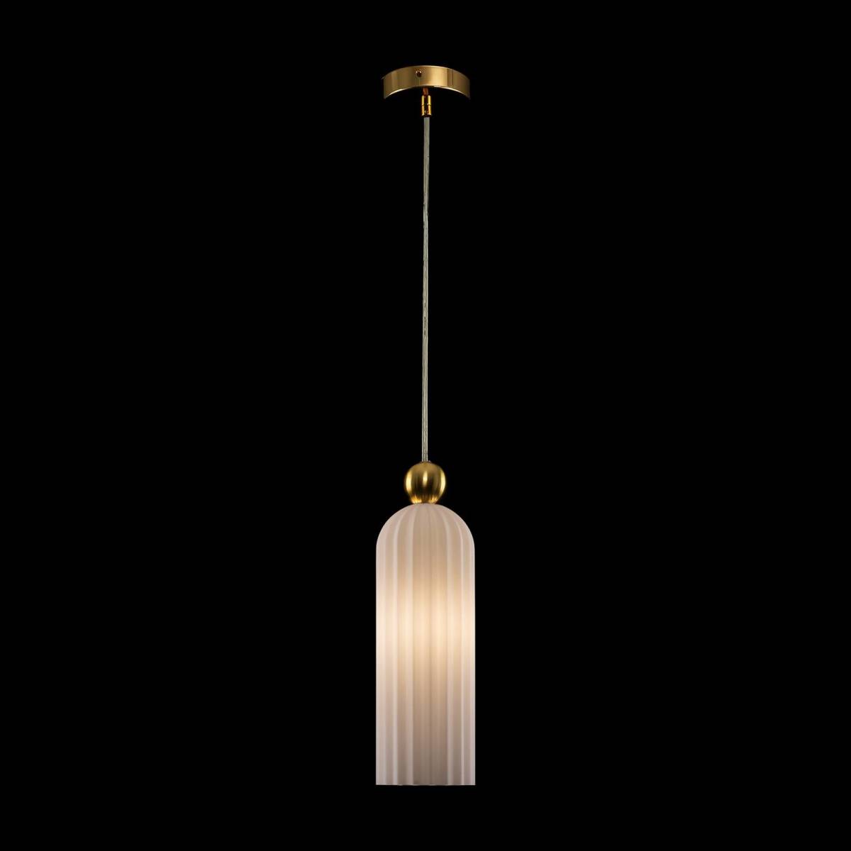 Maytoni Antic hanglamp, glazen kap in wit